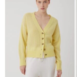 NEW MAJESTIC FILATURES ultra soft long sleeve v-neck button front cardigan in bi